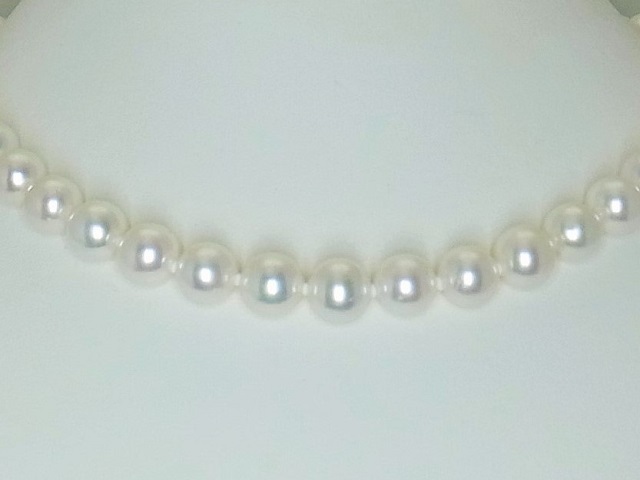 品質一番の 大玉 真珠ネックレス 宝石保証書付 - ネックレス