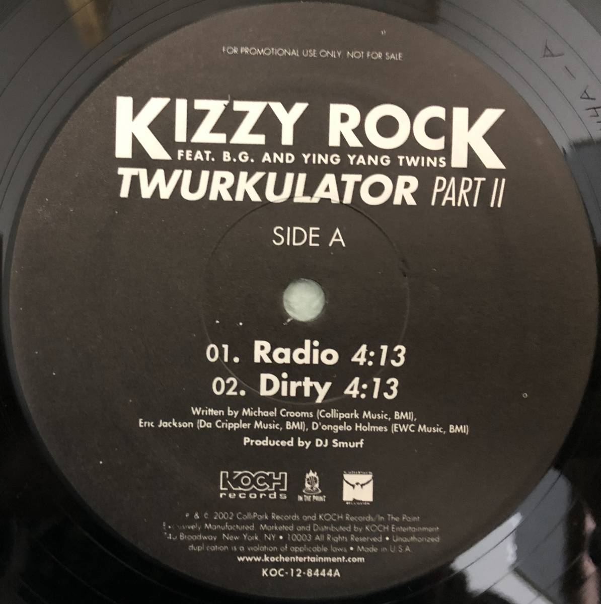 SOUTH / US PROMO ONLY / KIZZY ROCK / TWURKULATOR PART 2 FEAT B.G. YING YANG TWINZ / PRO BY DJ SMURF / 2002 HIPHOP_画像1