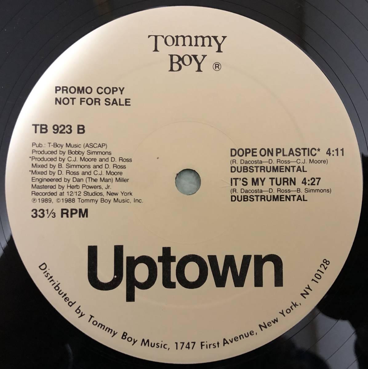 OLD MIDDLE 放出中 / US ORIGINAL PROMO / UPTOWN / DOPE ON PLASTIC / IT'S MY TURN / 1989 HIPHOP_画像2