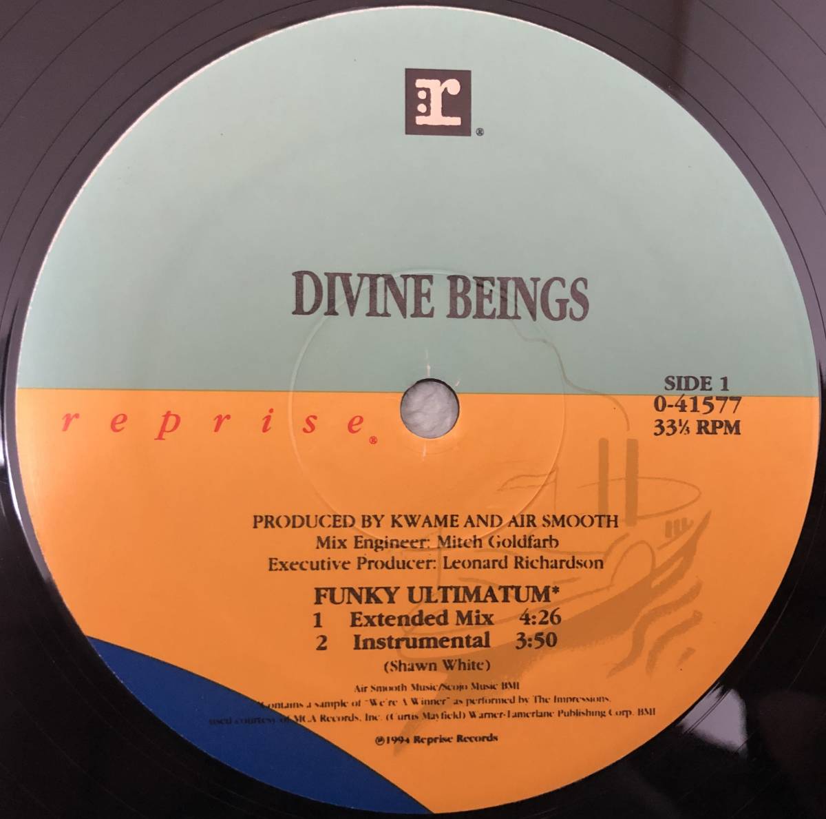 OLD MIDDLE 放出中 / US ORIGINAL / DIVINE BEINGS / FUNKY ULTIMATUM / 1994 HIPHOP / FUNKY MIDDLE TUNE_画像3