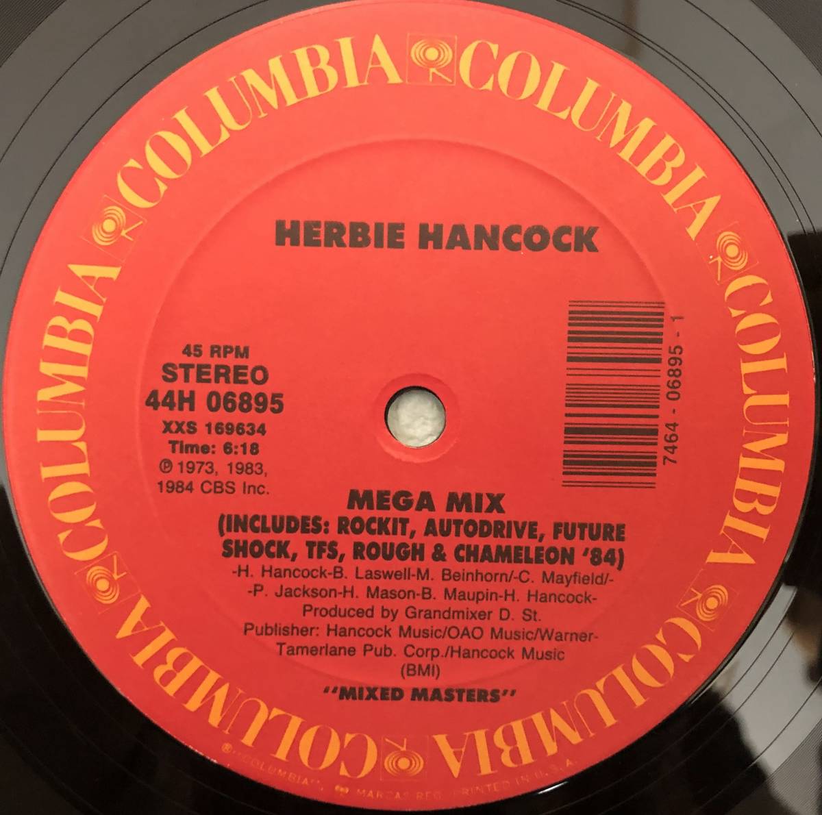 OLD MIDDLE 放出中 さんま御殿 / HERBIE HANCOCK / ROCKIT - HIPHOP ELECTRO / MEGAMIX - B SIDE / 1983_画像2