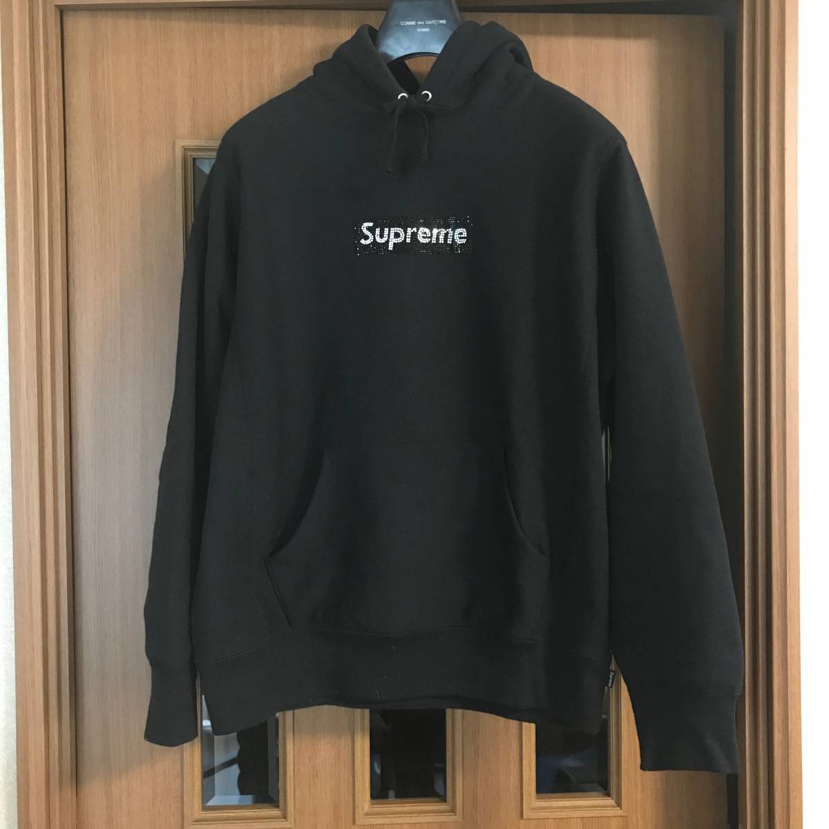 【Mサイズ】Supreme Swarovski Box Logo Hooded Sweatshirt/シュプリーム スワロフスキー ボックス ロゴ フーディ スウェットシャツ_画像1