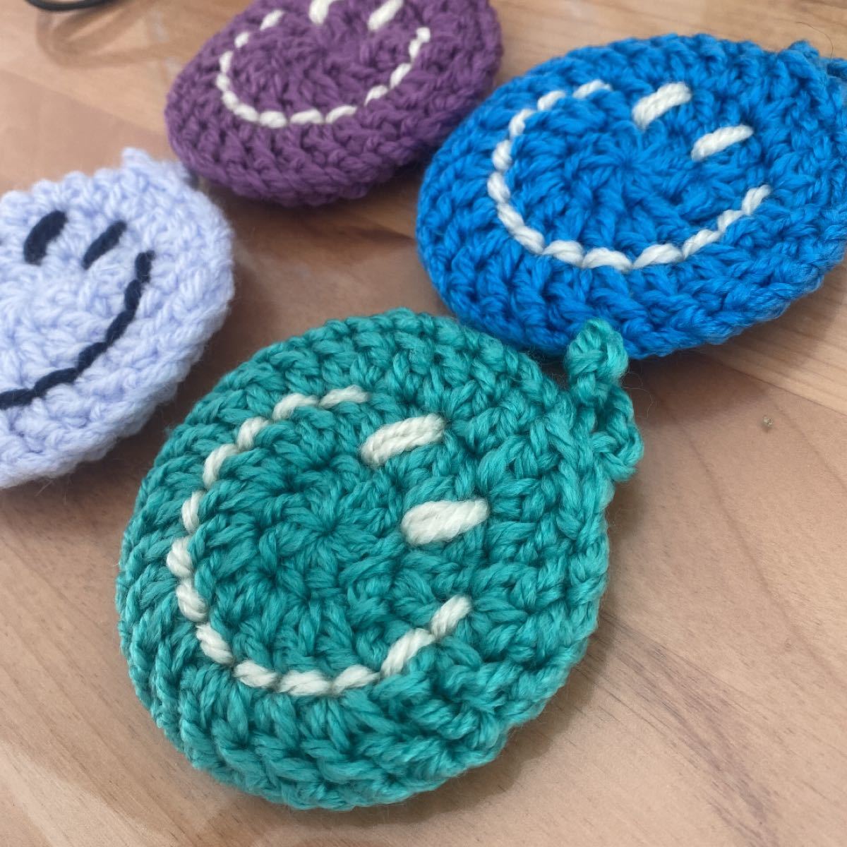 Paypayフリマ アクリルたわし ハンドメイド エコたわし 北欧 ブルー Paypayフリマ アクリルたわし ハンドメイド エコたわし 北欧 ブルー