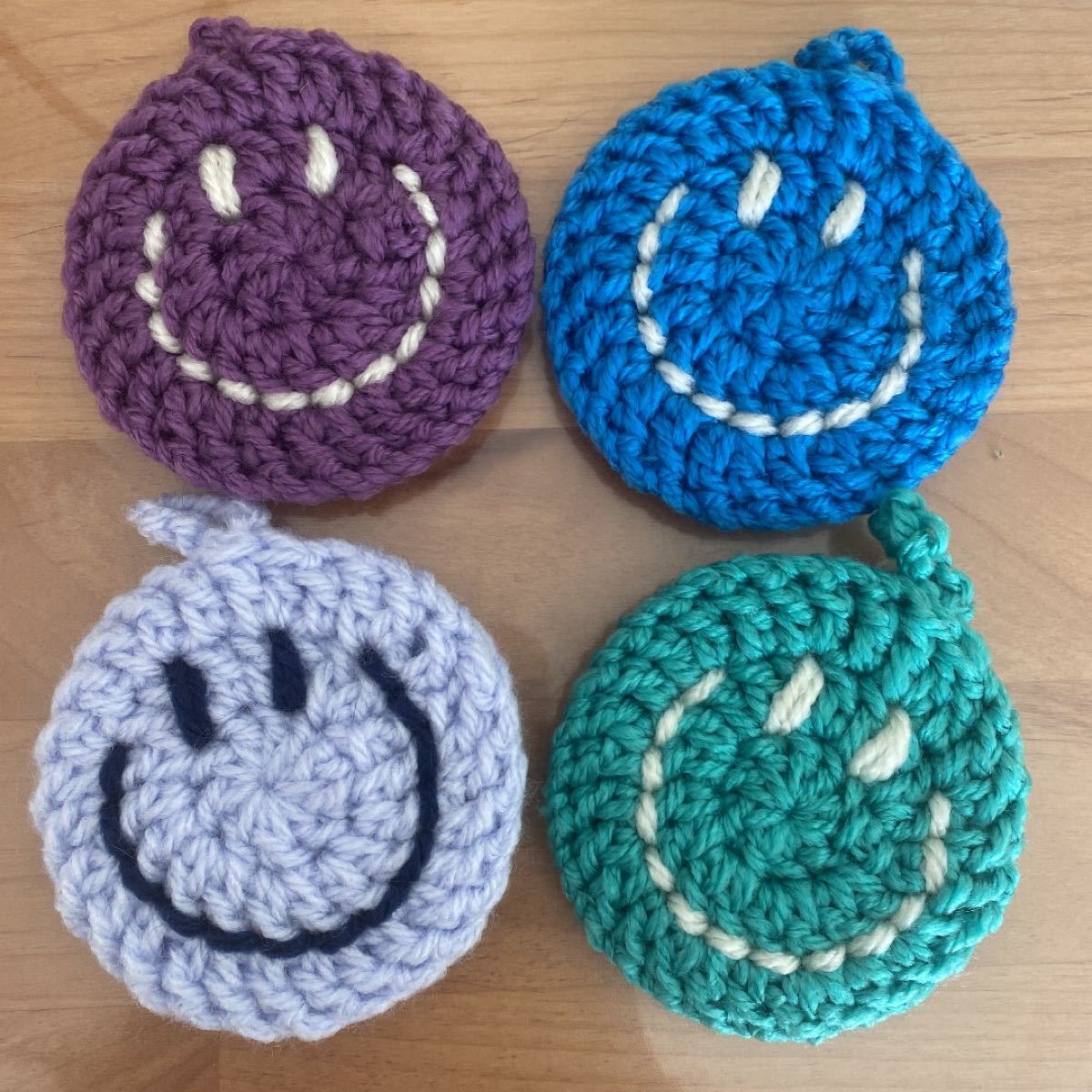 Paypayフリマ アクリルたわし ハンドメイド エコたわし 北欧 ブルー Paypayフリマ アクリルたわし ハンドメイド エコたわし 北欧 ブルー