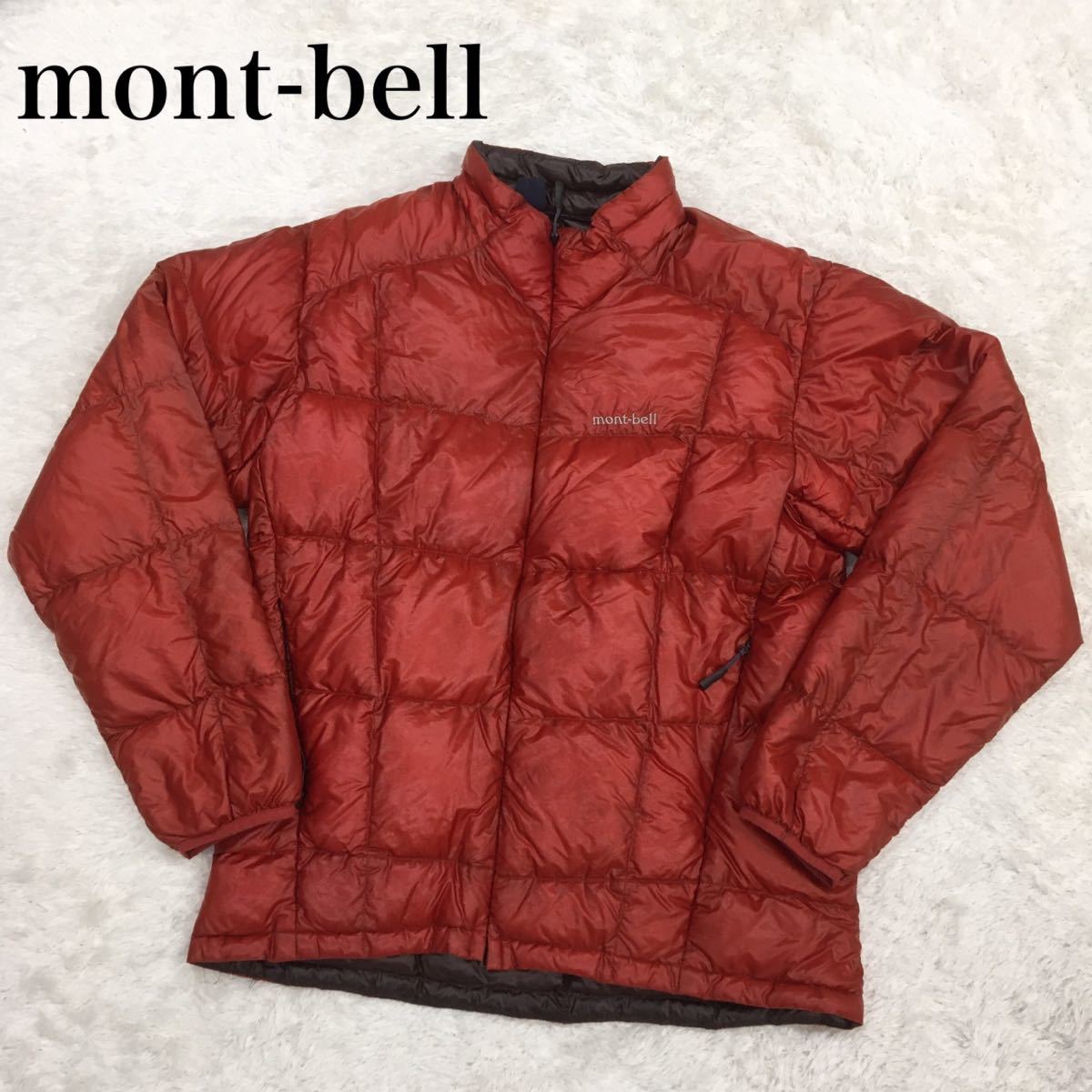 訳あり】 mont-bell モンベル 赤 サイズS メンズ 刺繍 ワンポイント