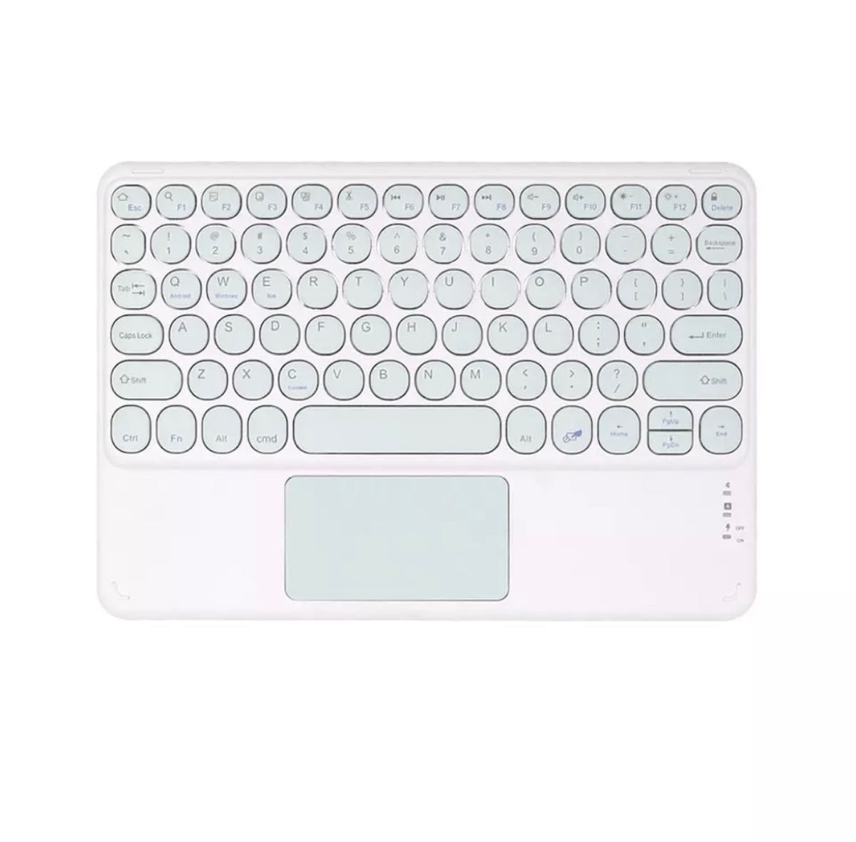 かわいい★丸型キーボード/ミントグリーン/マルチデバイスにBluetooth接続 Apple ワイヤレスキーボード