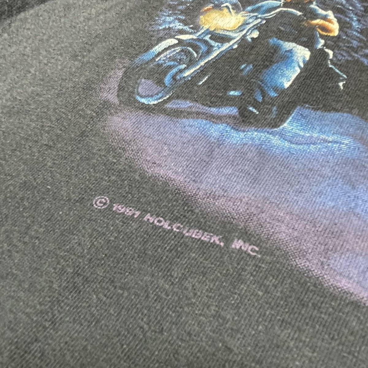 USA製 90s レアプリント ヴィンテージ ハーレーダビッドソン 半袖Tシャツ size M ダークネイビー 墨黒 ラスベガス HarleyDavidson 古着