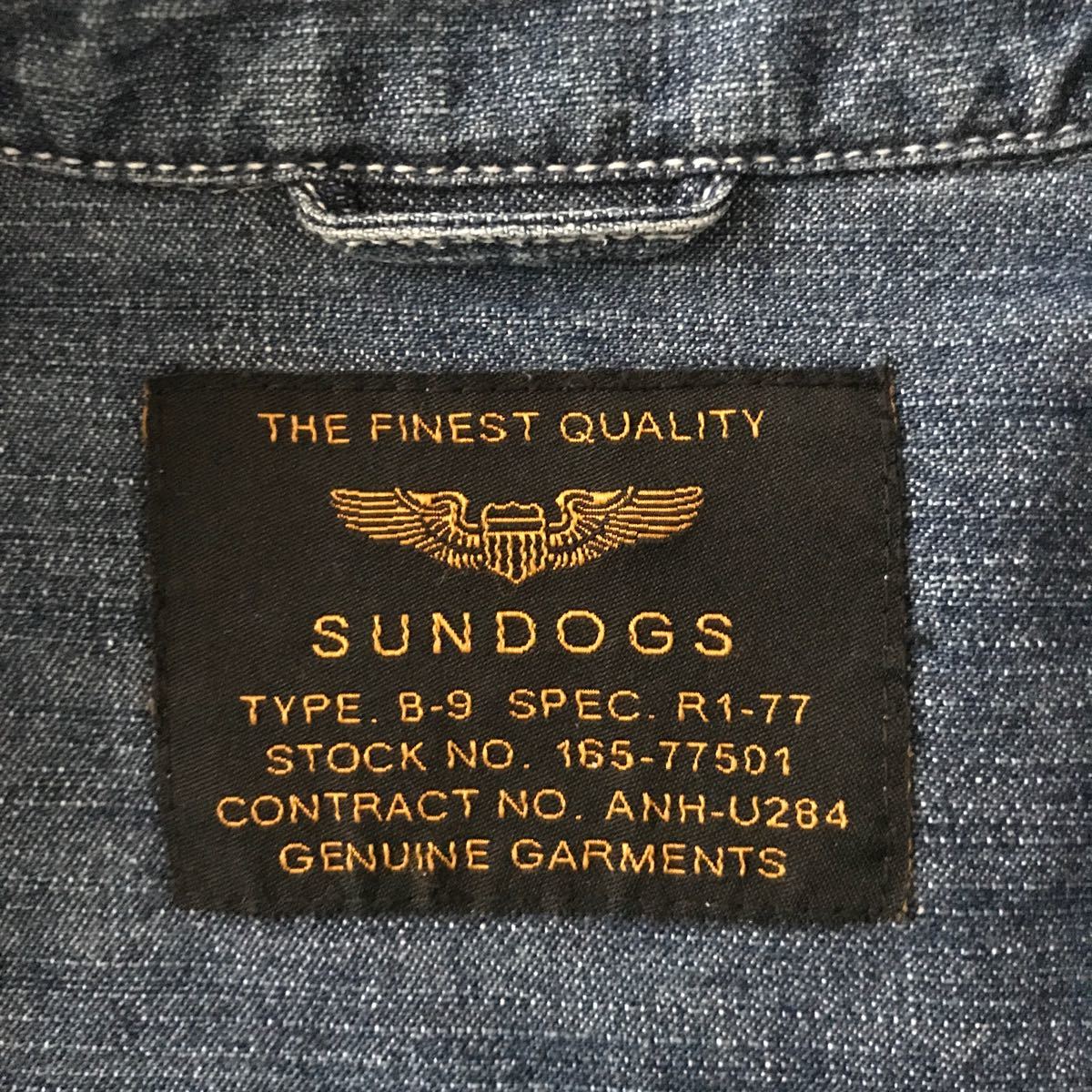 SUNDOGS メンズ　シャツジャケット　デニム　ブルー　M