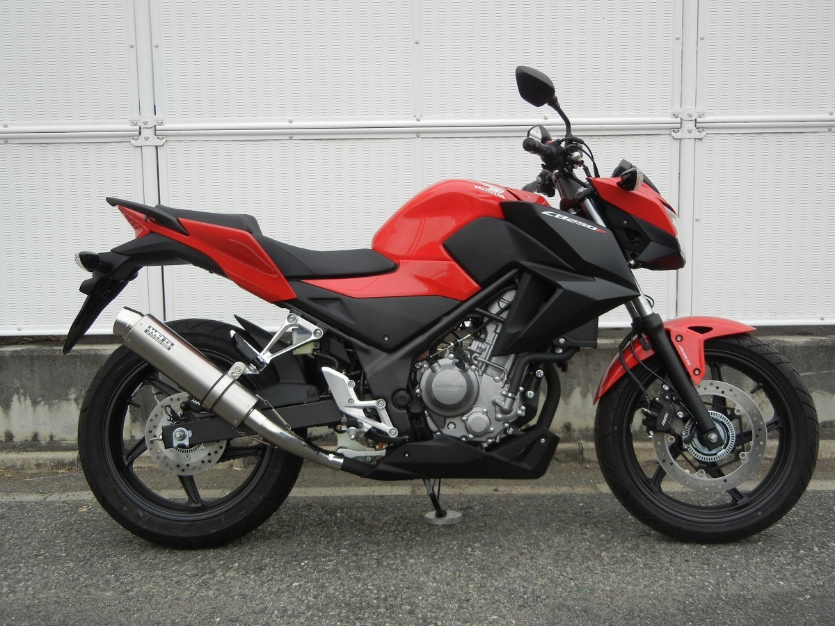 新品 WR’S CB250F ('14～) (JBK-MC43) スリップオン ラウンドタイプ ステンレス/チタン BT1210JM ダブルアールズ マフラー_画像1