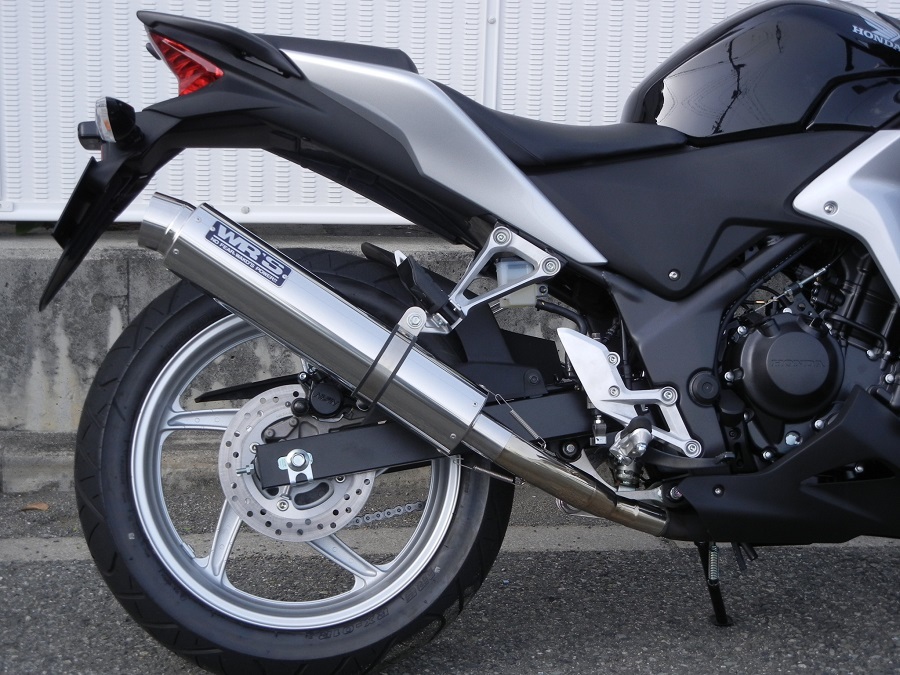 新品 WR’S CBR250R (～'13) (JBK-MC41) スリップオン ラウンドタイプ ステンレス/ステンレス BF1205JM ダブルアールズ マフラー_画像3