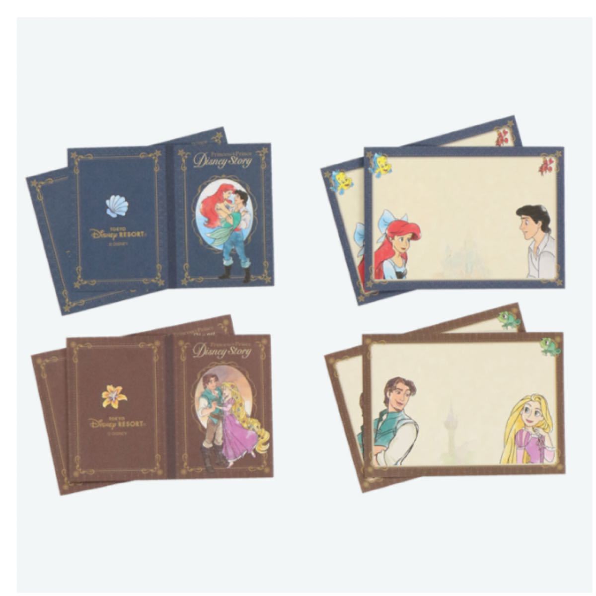 【新商品】ディズニーリゾート*プリンセスメモ 4種セット*メモ帳