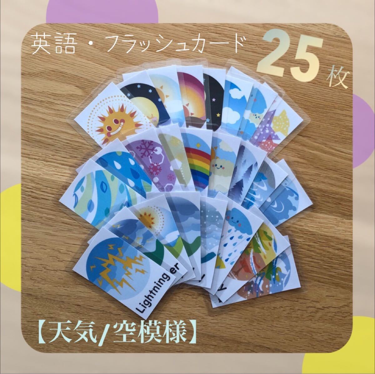 英単語フラッシュカード【天気/空模様】