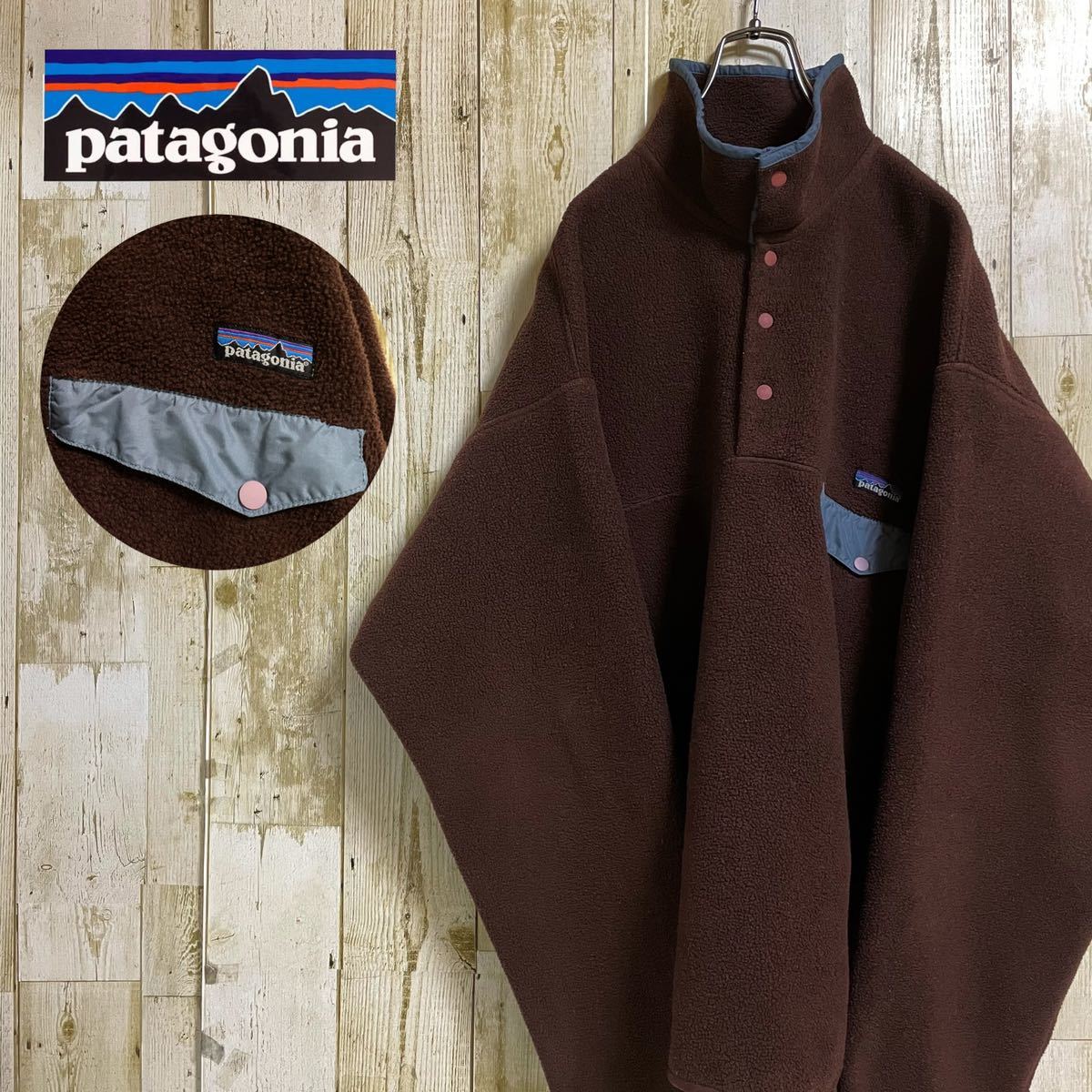 【入手困難】patagonia パタゴニア シンチラ スナップT フリース Lサイズ ダークブラウン フリースジャケット Lサイズ メキシコ製 古着