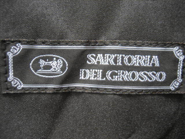即決新品 SARTORIA DEL GROSSO / サルトリアデルグロッソ ワンタックスラックス ダークグレイ系 / LL / 毛混紡素材 / 裾上げ未_画像9