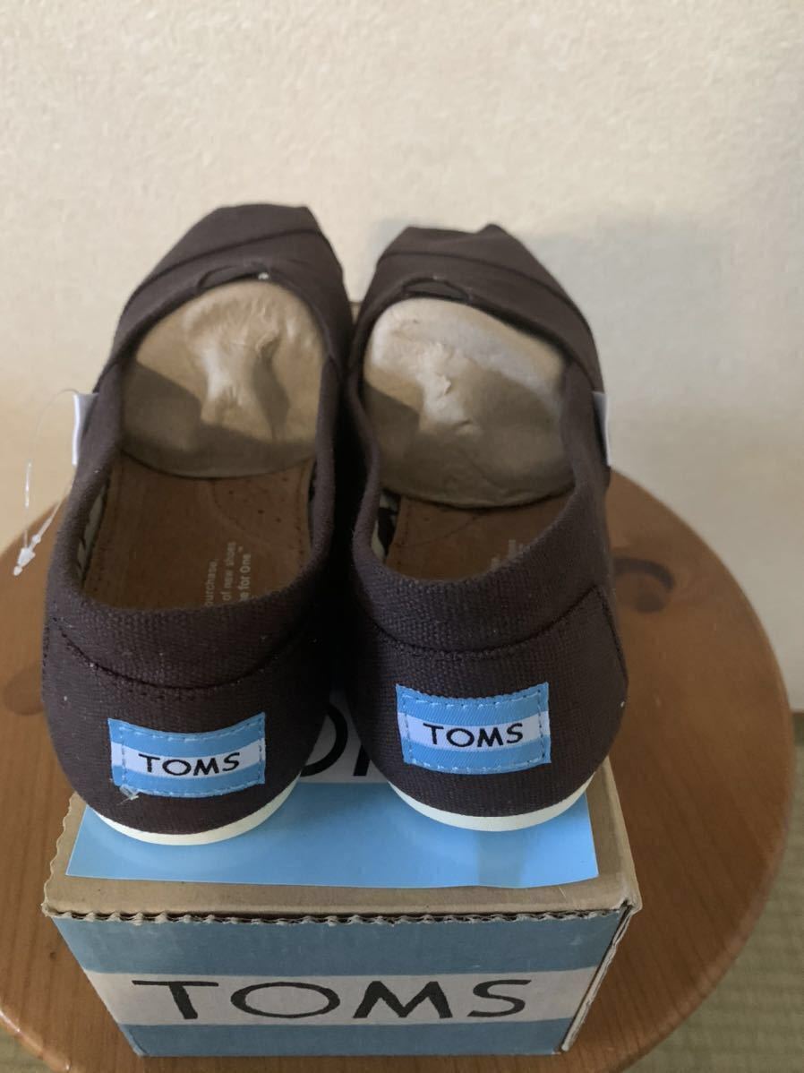 TOMS Tom z парусиновые туфли * чай Brown * USA размер 7* Япония размер 24 см * новый товар не использовался 