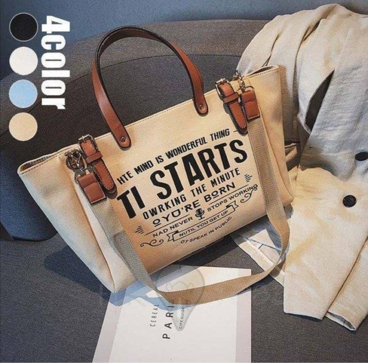 Paypayフリマ バッグ トートバッグ 2way ハンドバッグ 帆布 横長 ショルダーバッグ 人気 おしゃれ かわいい トートバッグ Paypayフリマ バッグ トートバッグ 2way ハンドバッグ 帆布 横長 ショルダーバッグ 人気 おしゃれ かわいい トートバッグ