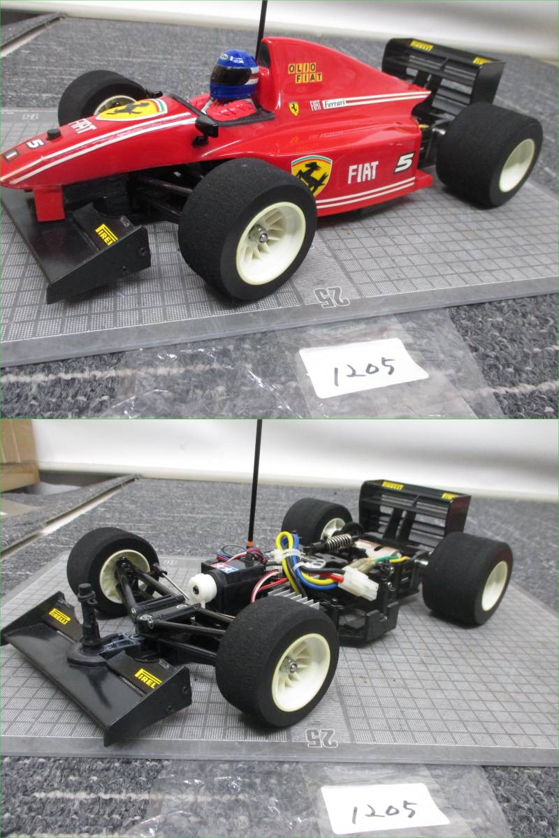 1205　　　　Ｆ１　フェラーリ　ボディ＆　カーボンシャーシ　メカ搭載済み　電動ＲＣカー　_画像2