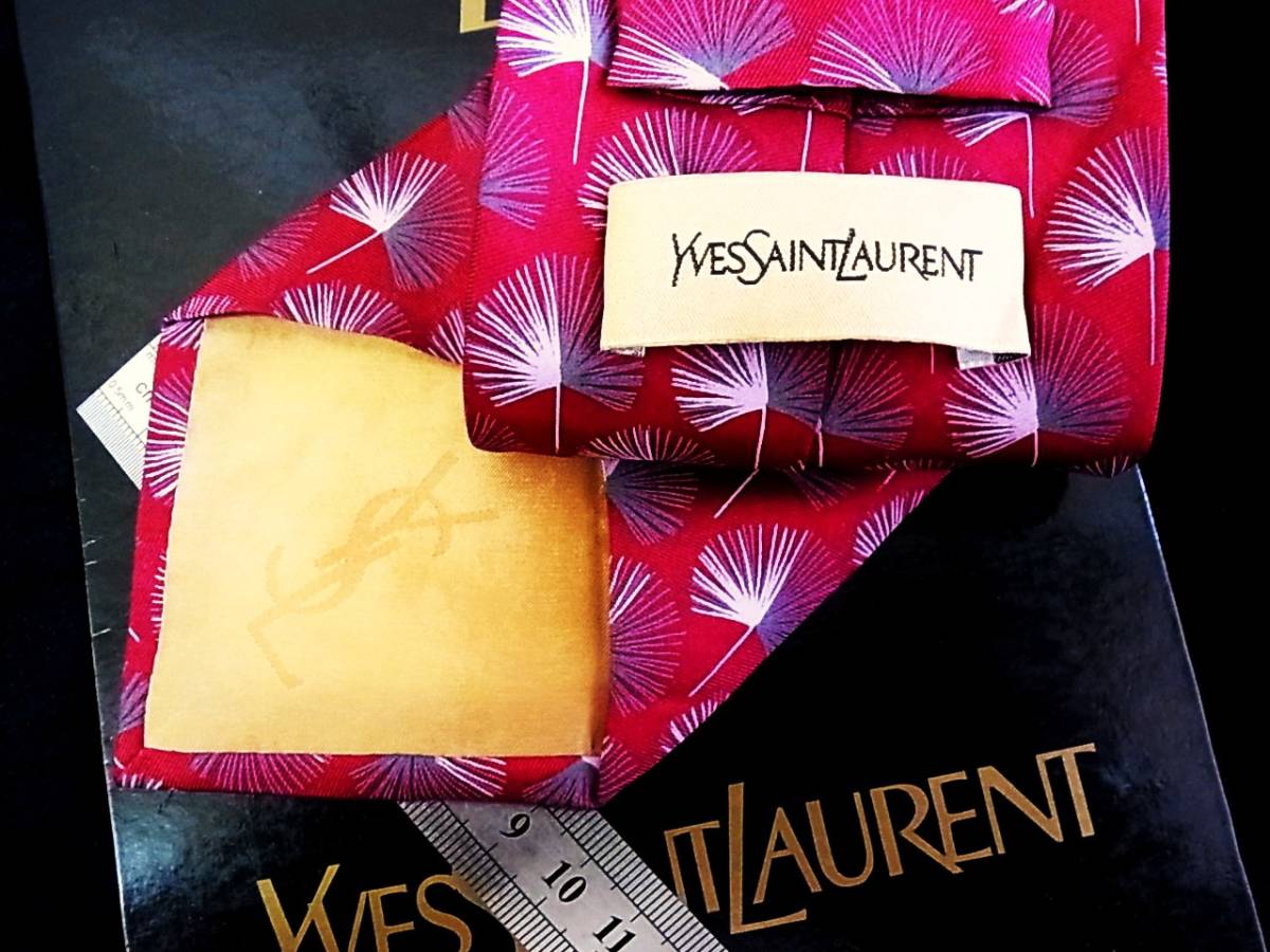 *:.*:【新品N】*:.*3858　【YSL】サンローラン「たんぽぽ・綿毛」ネクタイ_画像1