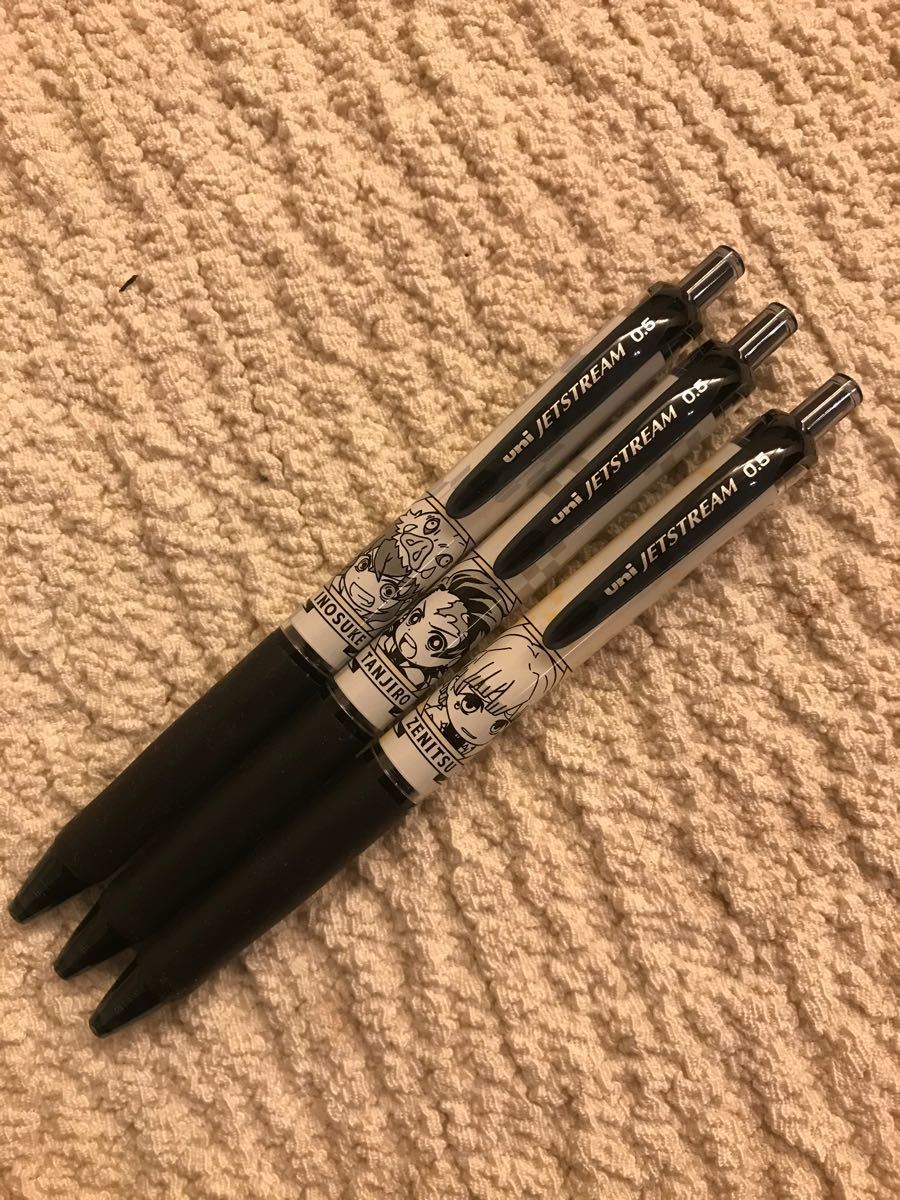 【新品】３本　鬼滅の刃 ボールペン 三菱鉛筆ジェットストリーム     0.5mm ブラック 