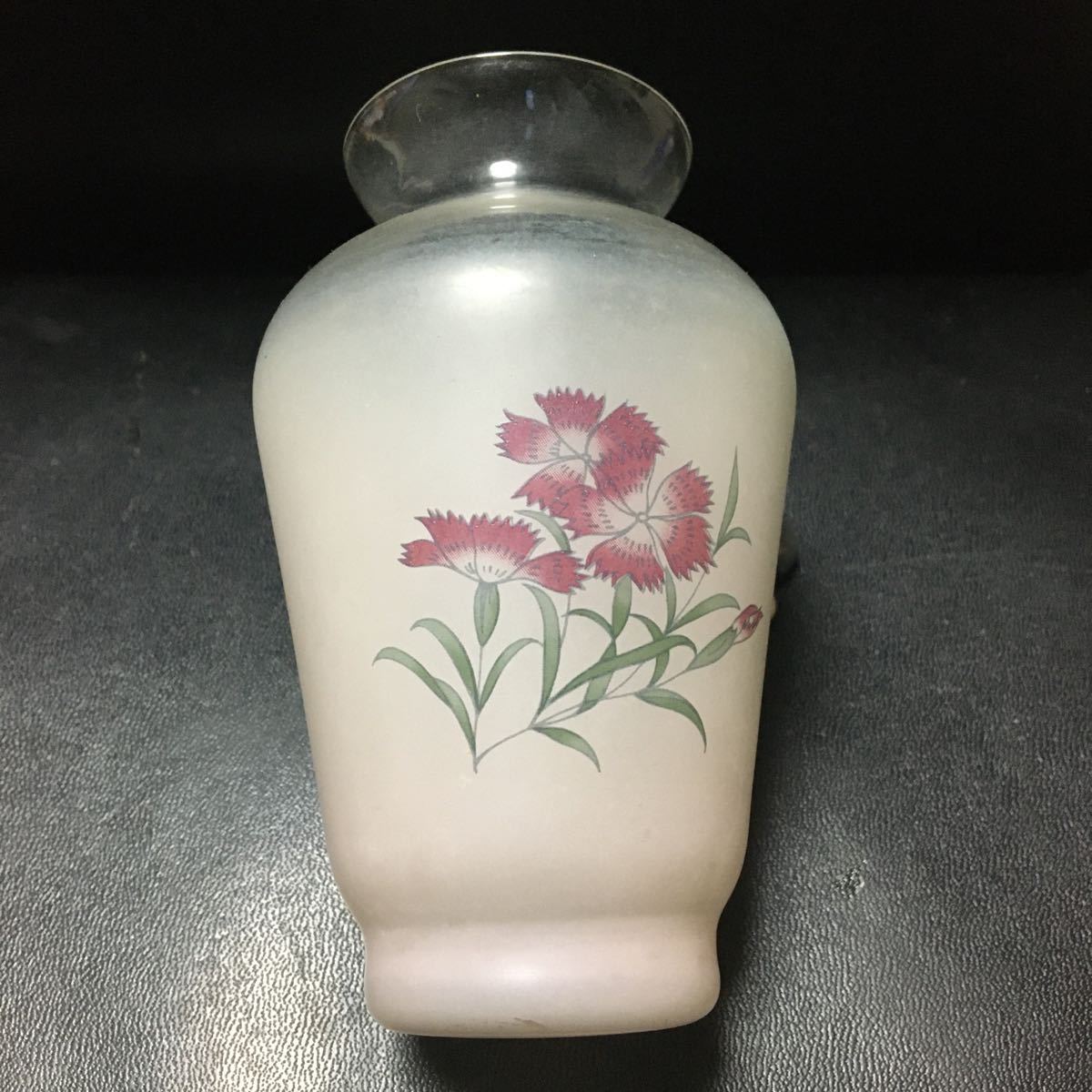 美しいなでしこのミニ花瓶 水耕栽培 1mm Used われもの ガラス 卓上 癒し 送料込 卓上