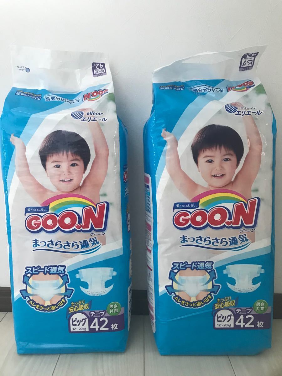 Paypayフリマ 新品 未開封 グーン オムツ テープ Big 男女共用 2パック Paypayフリマ 新品 未開封 グーン オムツ テープ Big 男女共用 2パック