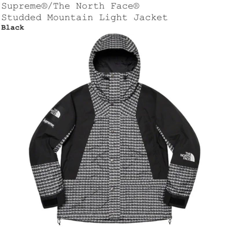 新品 Supreme The North Face Studded Mountain Light Jacket BLACK Sサイズ - シュプリーム ノースフェイス マウンテンライトジャケット