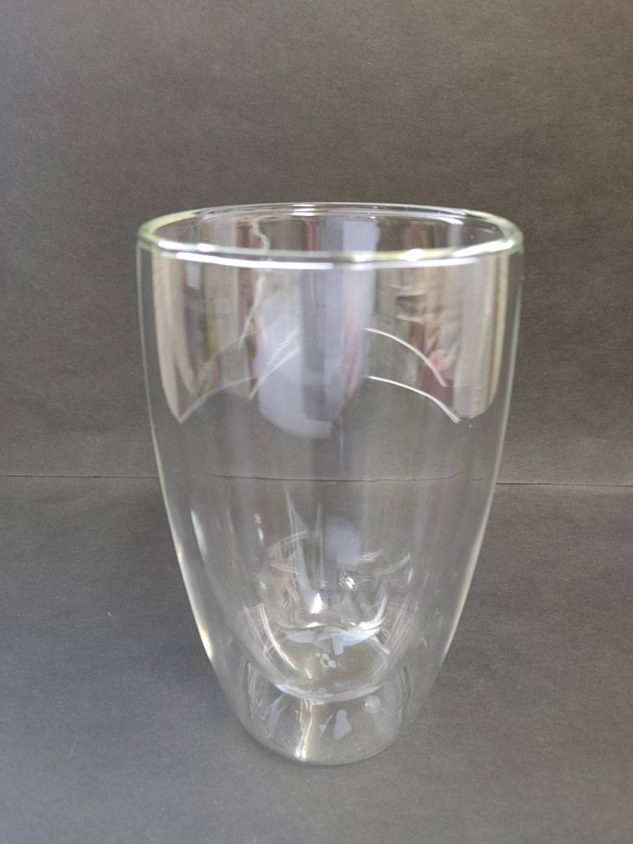 〓【新品】ダブルウォールカップ4個セット 450ｍｌ 耐熱 保温保冷 二重構造 コップ グラス サーモグラスの画像1