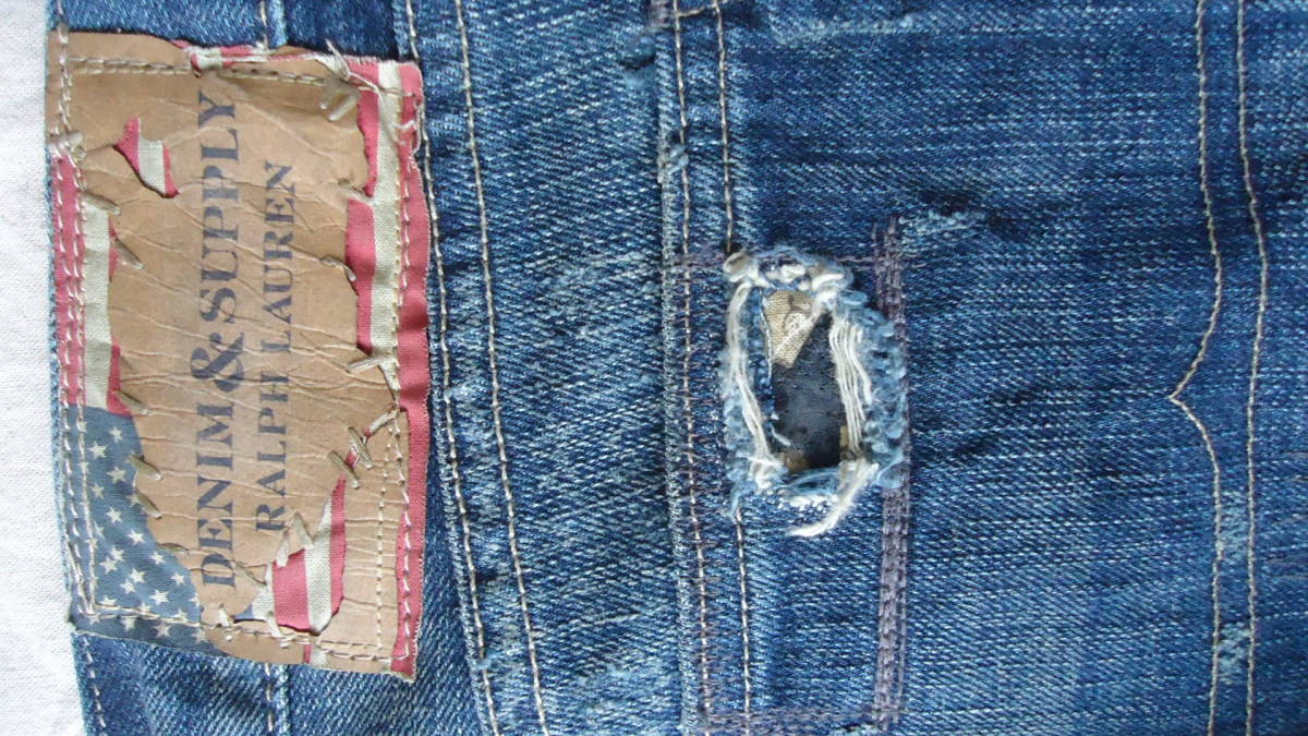 DENIM & SUPPLY RALPH LAUREN Flag Patch Jeans 33 X 32 %off ラルフ・ローレン デニム & サプライ ゆうパック（おてがる版） 匿名配送_画像9