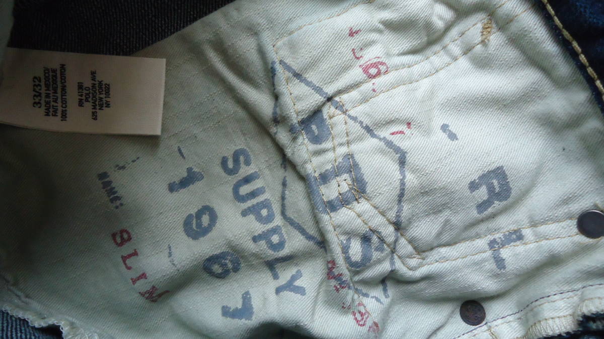 DENIM & SUPPLY RALPH LAUREN Flag Patch Jeans 33 X 32 %off ラルフ・ローレン デニム & サプライ ゆうパック（おてがる版） 匿名配送_画像10