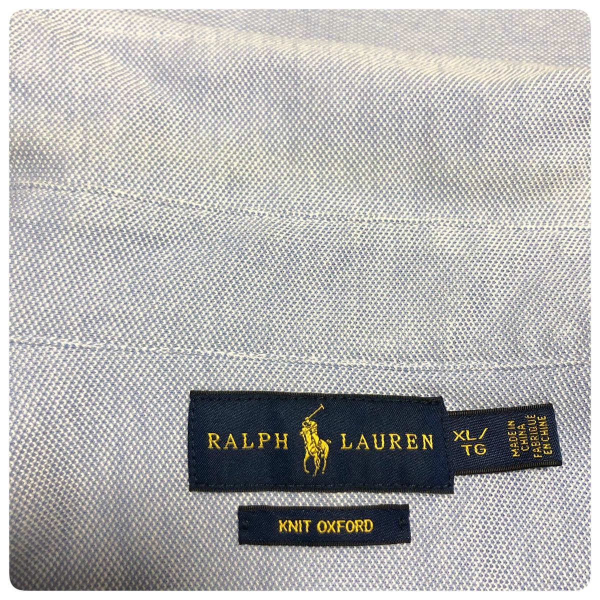 【Ralph Lauren】ラルフローレンシャツ　ブルー　コットンシャツ　 長袖シャツ 長袖 POLO RALPH ゴルフウェア