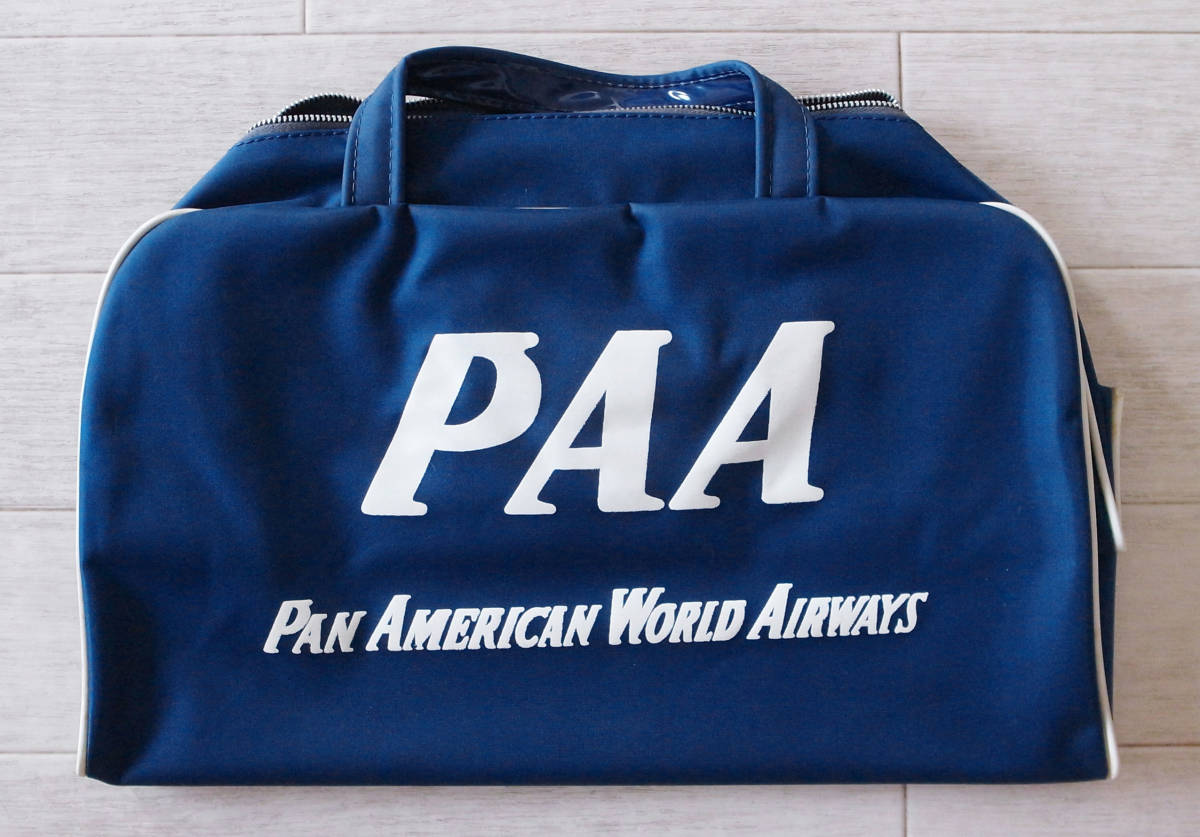 PAN AM パンナム パンアメリカン航空 PAA 1950年代 ボストンバッグ エアラインバッグ／50´s 60´s 昭和レトロ ヴィンテージ