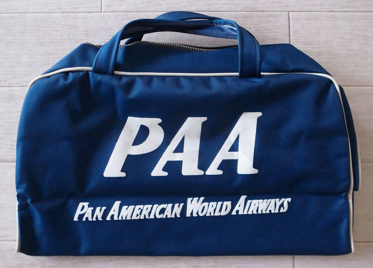PAN AM パンナム パンアメリカン航空 PAA 1950年代 ボストンバッグ エアラインバッグ/50's 60's 昭和レトロ ヴィンテージ