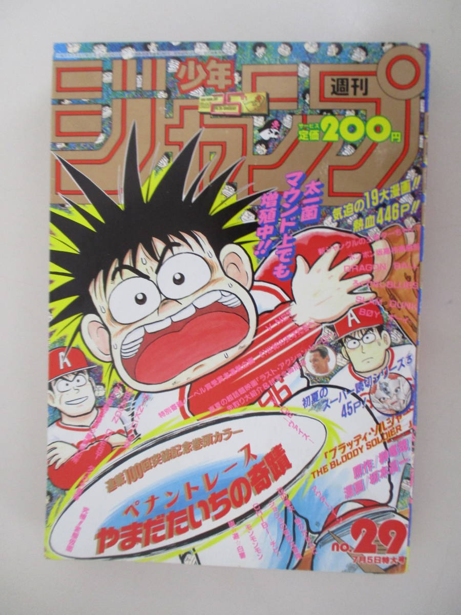 D07 週刊少年ジャンプ 1993年29号 ペナントレースやまだたいちの奇蹟 ドラゴンボール スラムダンク ブラッディ・ソルジャー(特別読切)_画像1