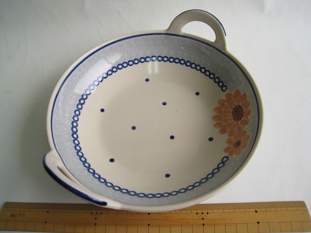 ドイツの手作り陶器 取っ手付き皿 ブレッドトレー _画像8