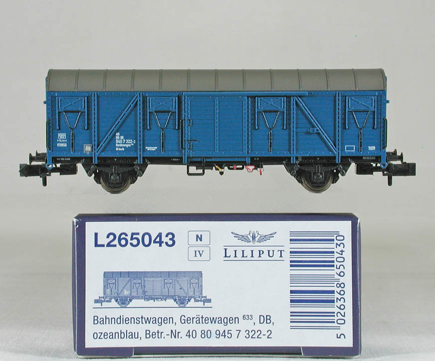 LILIPUT #L265043 ＤＢ（旧西ドイツ国鉄）Bahndienstwagen Geraetewagen 633事業用車輌 （トルコブルー）_画像1