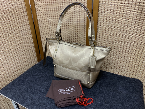 COACH/コーチ トートバッグ 12905 ゴールド金具 スタッズ ハンドバッグ 札幌市 中央区_画像1