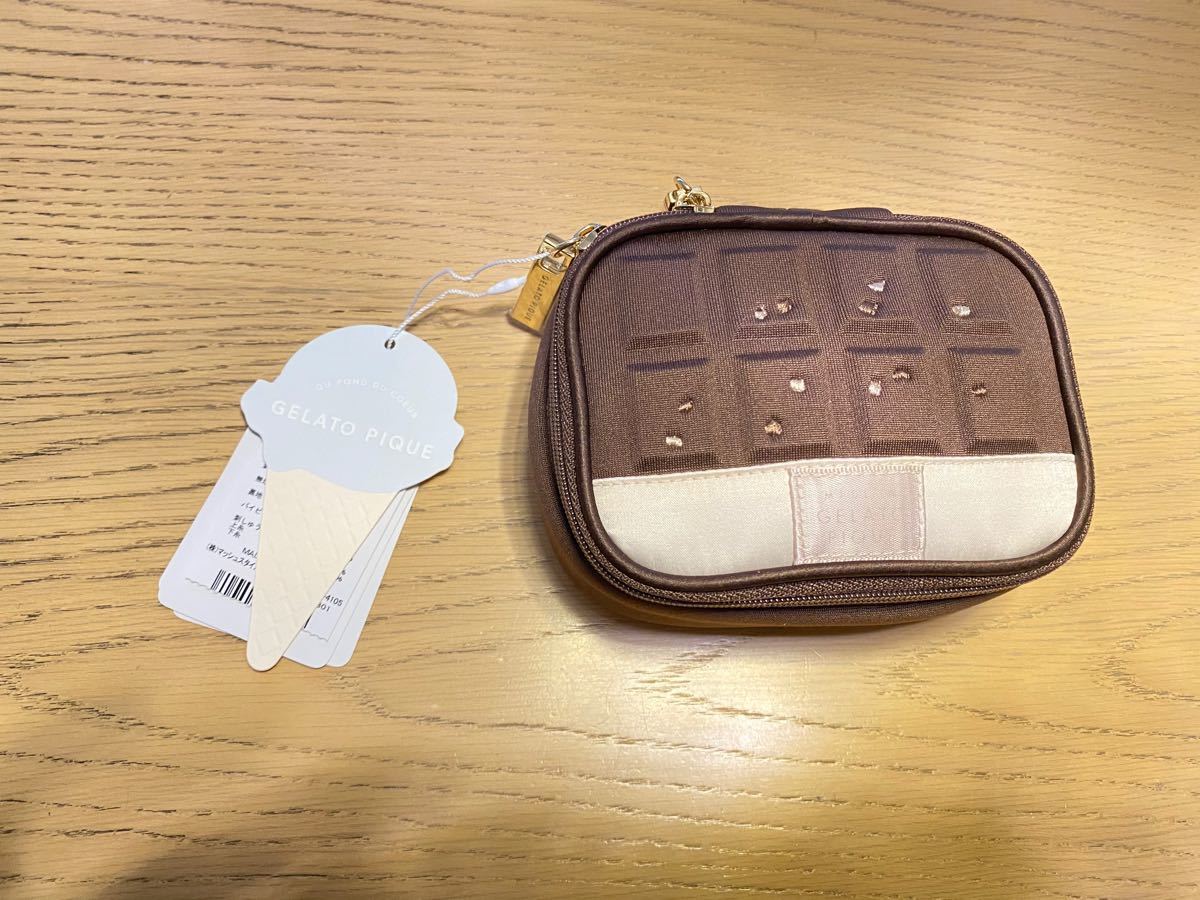 Paypayフリマ ジェラートピケ アクセサリーポーチ 小物ポーチ チョコ Paypayフリマ ジェラートピケ アクセサリーポーチ 小物ポーチ チョコ