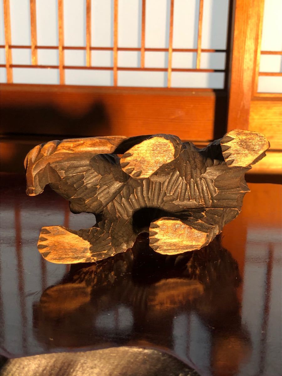 木彫りの熊　北海道　民芸品　かわいいサイズ　【送料無料】
