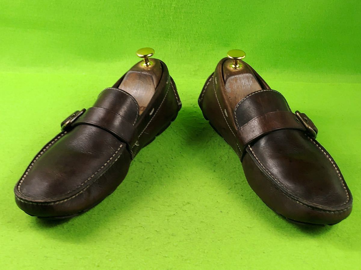 即決 PRADA プラダ メンズ 25cm 6 ドライビングシューズ 本革 レザー ビジネス ローファー 高級 おしゃれ 古着 在庫あり即日出荷 PRADA プラダ ローファー ドライビングシューズ 25cm ローファー/革靴