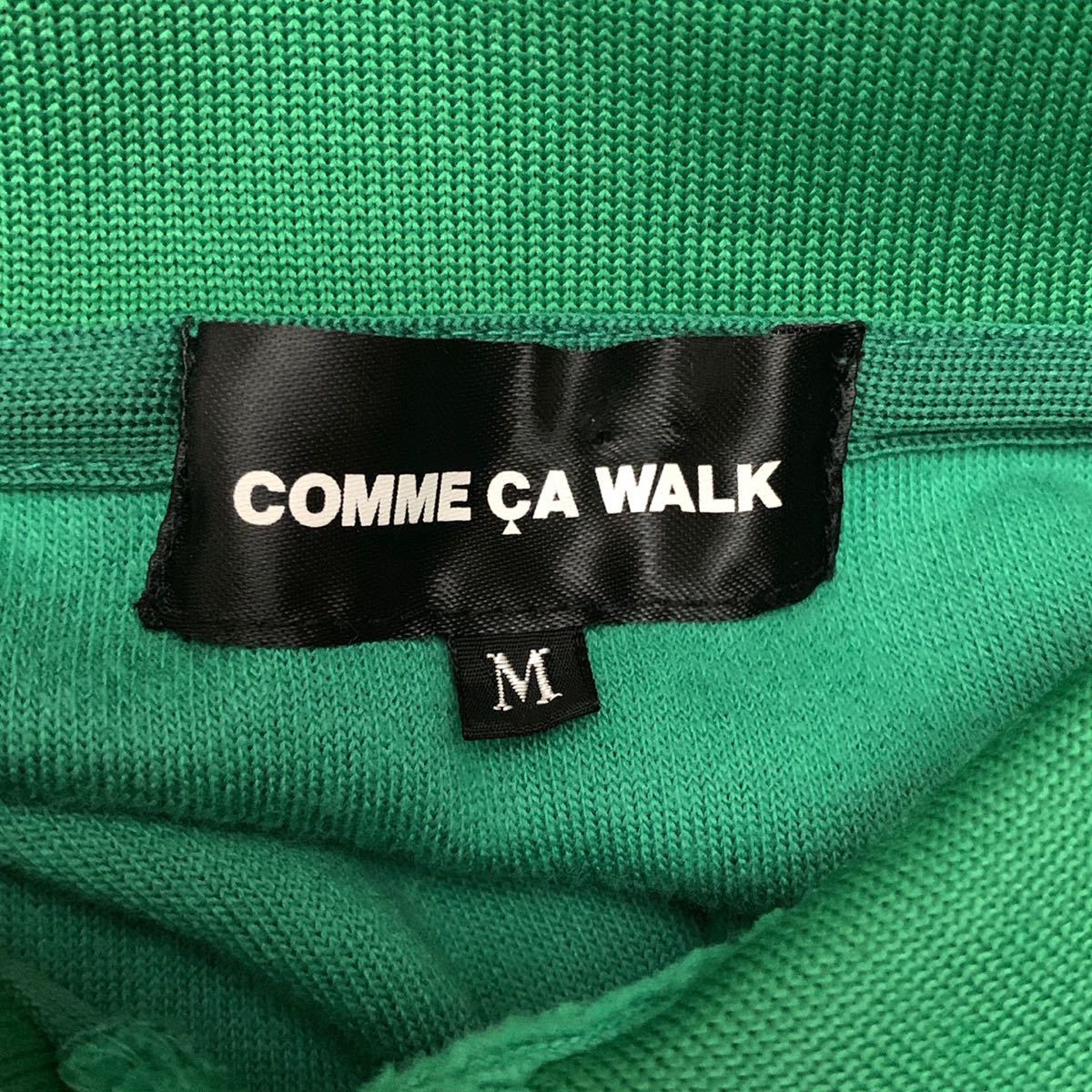 COMME CA WALK green. polo-shirt short sleeves M size ( old clothes beautiful goods used) spring summer Comme Ca walk A48