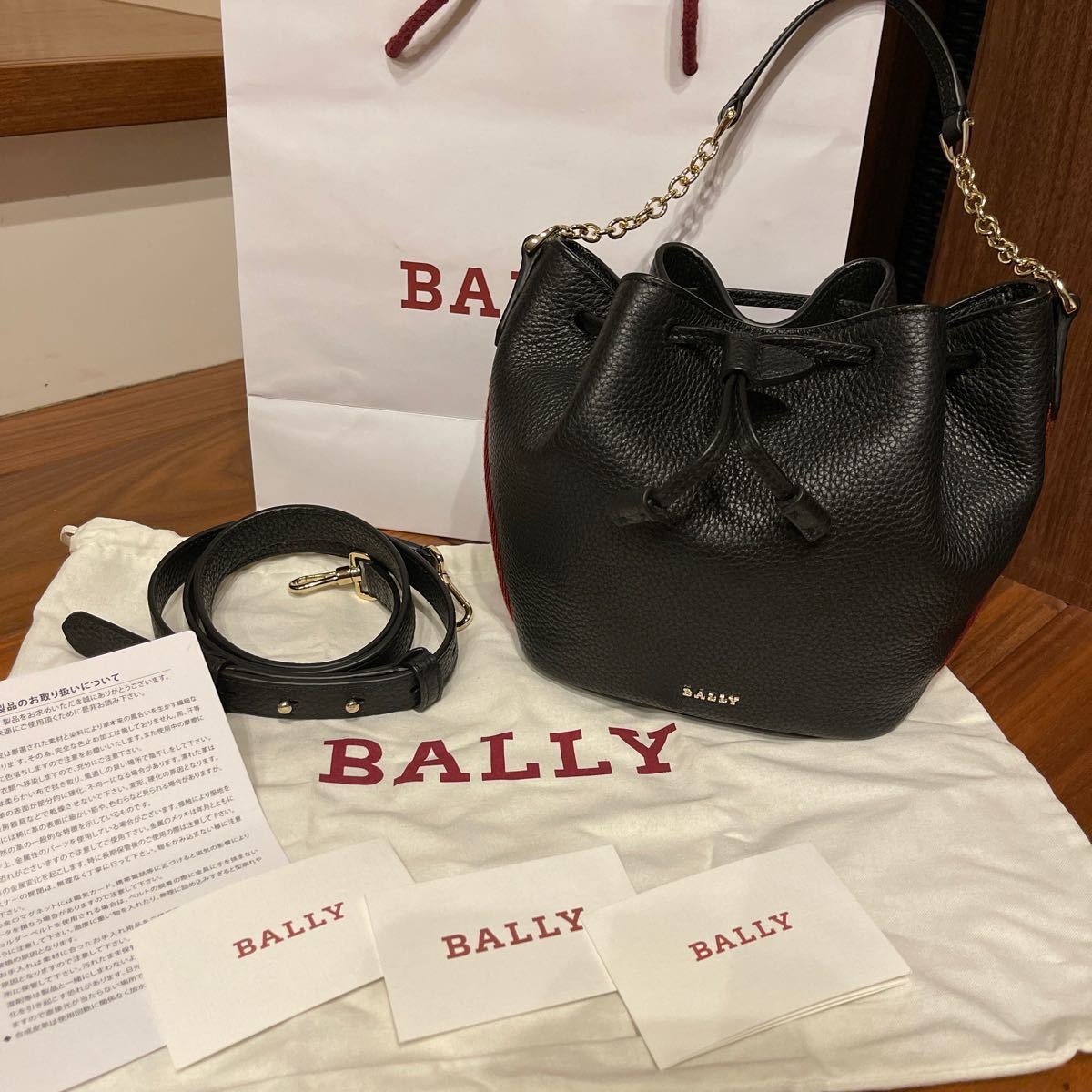 m様 専用 !! BALLY バリー ミニバケット ショルダーバッグ 巾着バッグ ほぼ新品