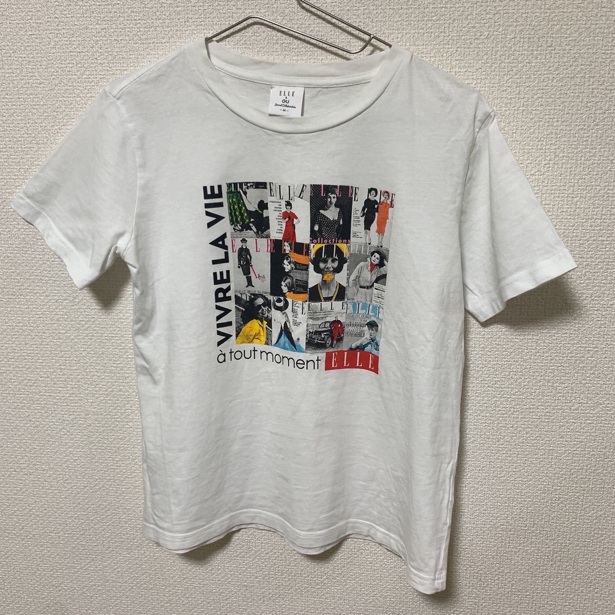 Paypayフリマ Elle Gu ジーユー Tシャツ コラボ フランス グラフィック コラボtシャツ グラフィックtシャツ