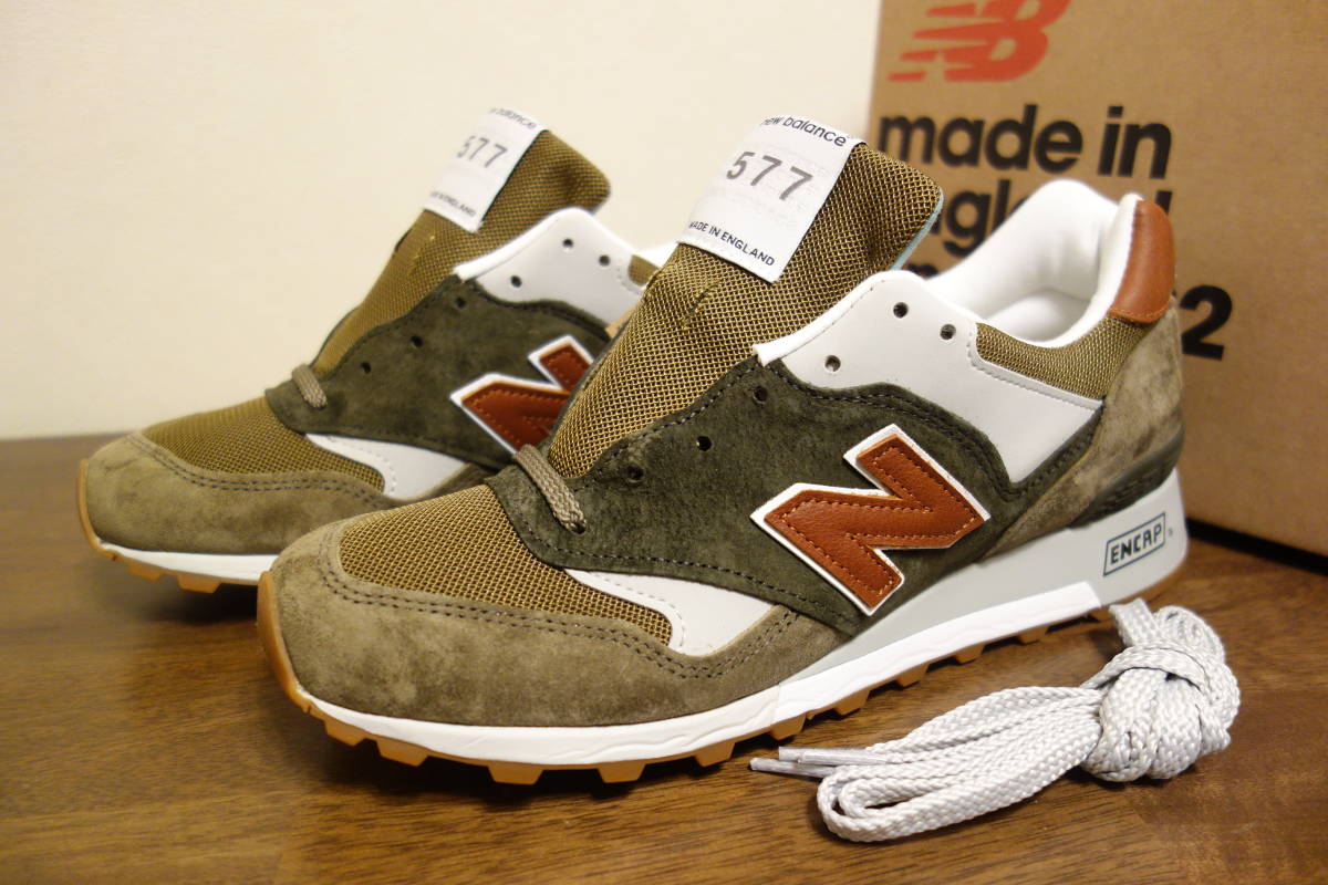 新品未使用New Balance M577 OTG 26cm UK ENGLAND 茶ブラウンスエード