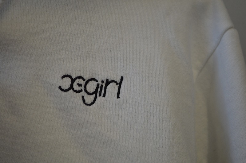 値下げ 格安 X-GIRL エックスガール ロゴ ロング袖 パーカー 白 ホワイト　サイズ2 送料無料_画像6