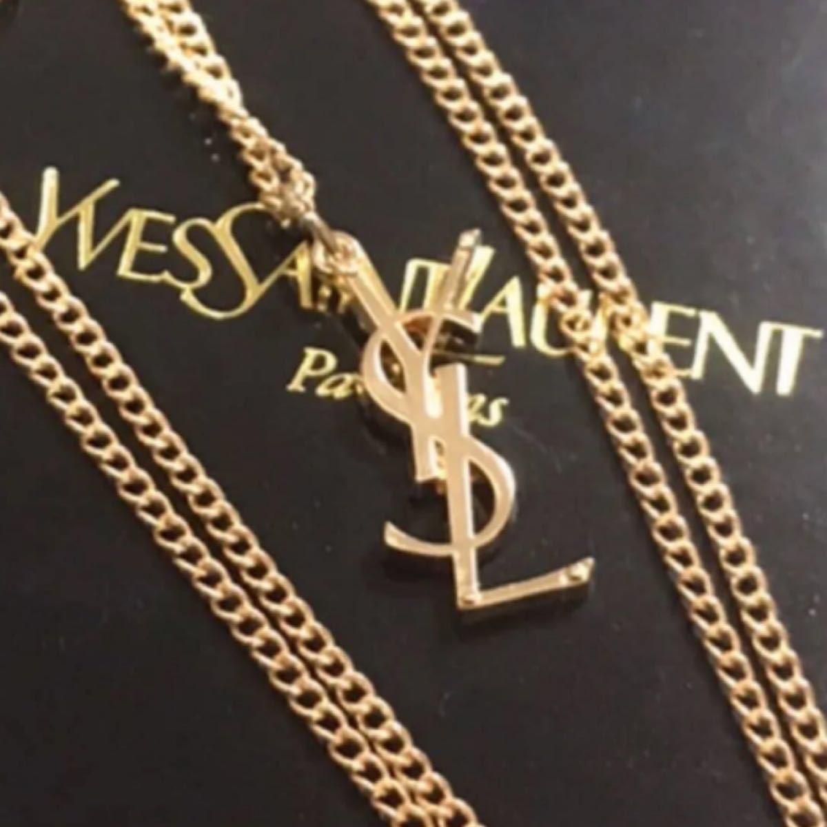 イヴサンローラン 新品未使用 ysl ゴールドカラー ネックレス トップ チャーム BTS テテ