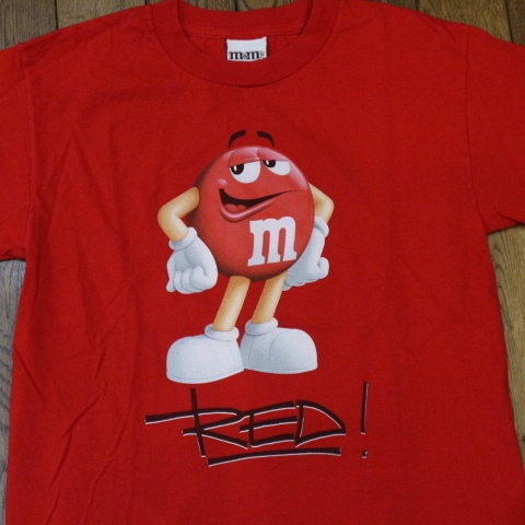 Yahoo!オークション - m&m's エムアンドエムズ RED Tシャツ Yahoo!オークション - m&m's エムアンドエムズ RED Tシャツ