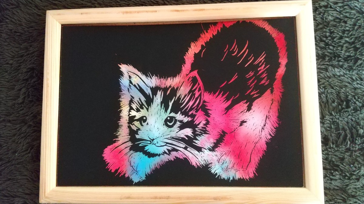 Paypayフリマ 手描きイラスト 猫 スクラッチボード Paypayフリマ 手描きイラスト 猫 スクラッチボード