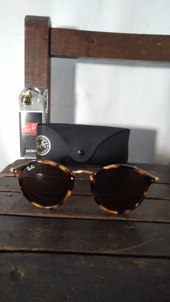 Ray-ban sunglass ROUND FLECK RB2447F tortoiseshell pattern　レイバン　サングラス　メタルフレーム 鼈甲柄　ラウンドタイプ ビンテージ_画像2