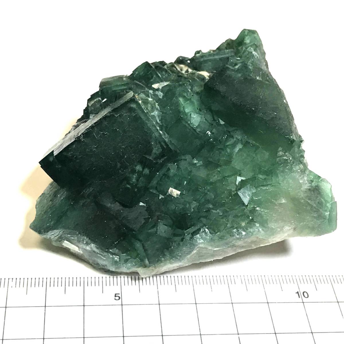 緑色六面体蛍石・347g（マダガスカル産鉱物標本）_画像6