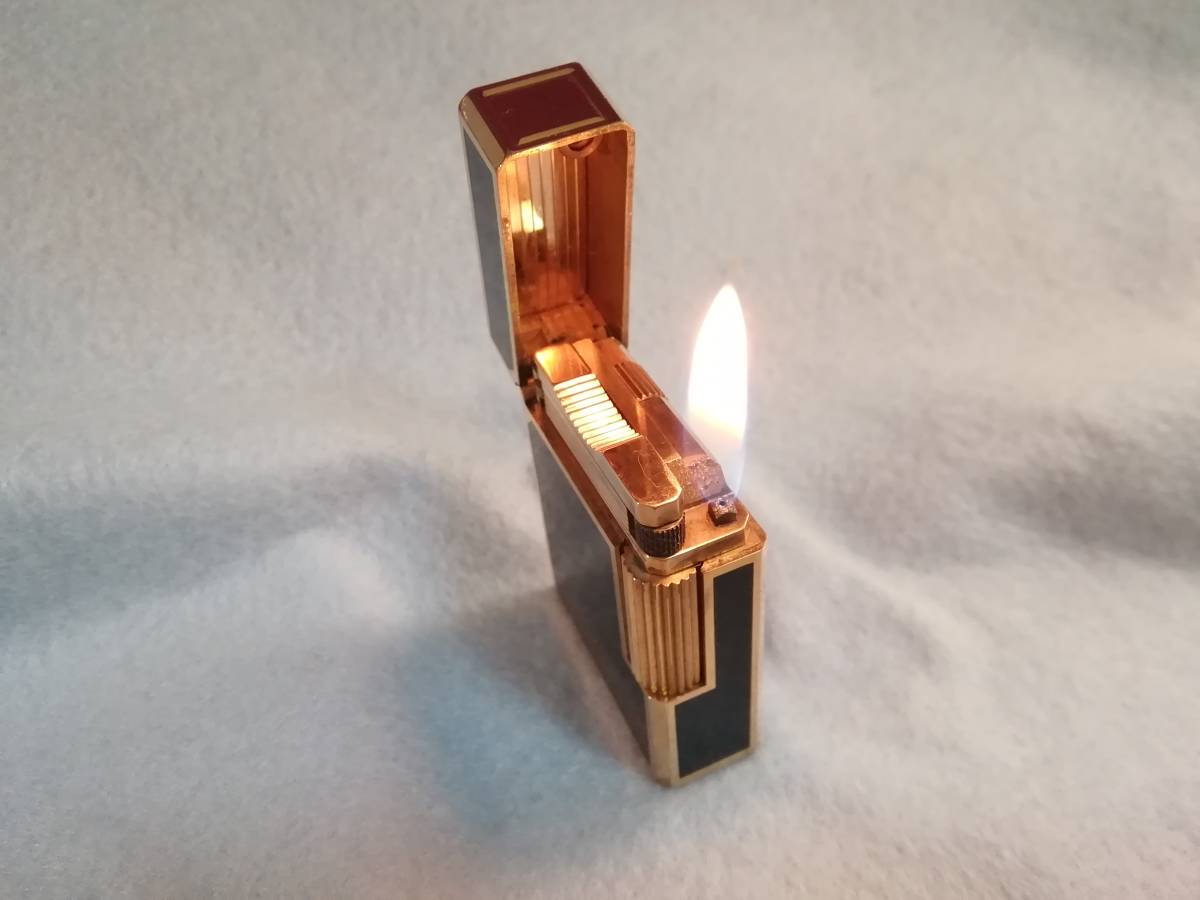 美品デュポンライターライン1s・ネイビー・完動品 opal.bo
